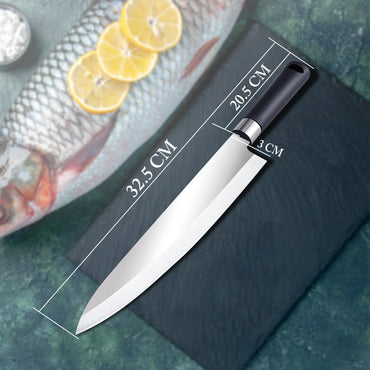 IBELL FA06 Kitchen Knife, Stainless Steel Perfect for Slicing Fruits, Vegetables, and Meat (Black)