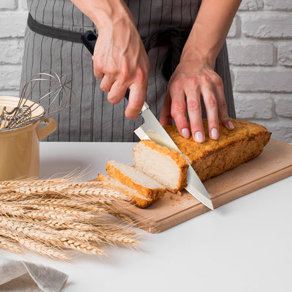 IBELL FA20 Premium Kitchen Knife, Stainless Steel, for Cutting Fruits, Vegetables and Meat (Black)