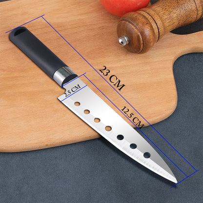 IBELL FA21 Knife for Kitchen Use, Premium Stainless Steel Blade, Cuts Meat, Vegetables and Fruits, Ergonomic Handle (Black)