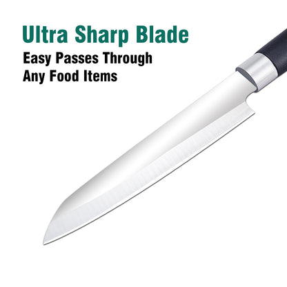 IBELL FA22 Premium Kitchen Knife, Sharp Stainless Steel, Chef's Knife for Cutting Fruits, Vegetables and Meat (Black)