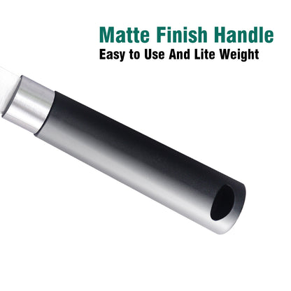 IBELL FA 23 Kitchen Knife Stainless Steel with Matte Black Handle – Precision Cutting for Vegetables Fruits and Meat (Black)