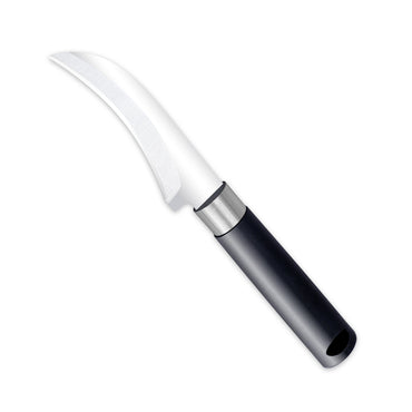 IBELL FA26 Stainless Steel Kitchen Knife, Ultra-Sharp Curved Blade, Comfortable Grip, Knife for Kitchen Use, Ideal for Home,Professional Cooking, Black