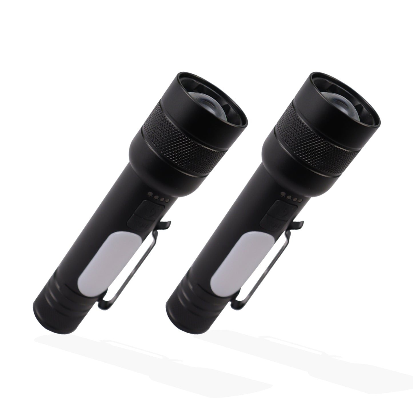 IBELL FL8375S Rechargeable Torch, Powerbank Function, Aircraft Aluminum Body, Telescopic Zoom, Water Resistant Flashlight with Multiple Light Modes (Black) LED