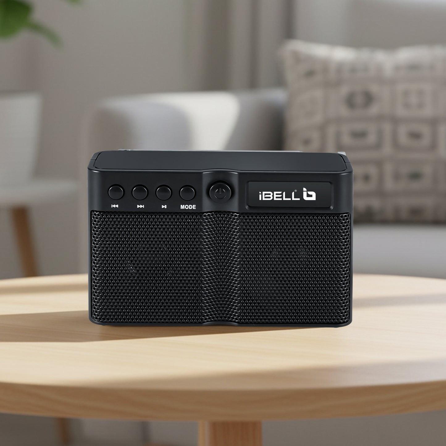 iBELL FM760BT Portable FM Radio with Bluetooth Speaker, USB Charging, Headphone Jack & Built-in Rechargeable Battery (Black)