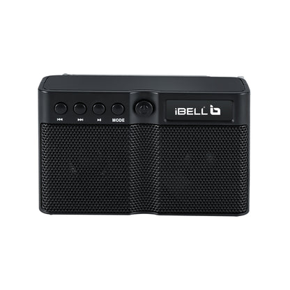 iBELL FM760BT Portable FM Radio with Bluetooth Speaker, USB Charging, Headphone Jack & Built-in Rechargeable Battery (Black)