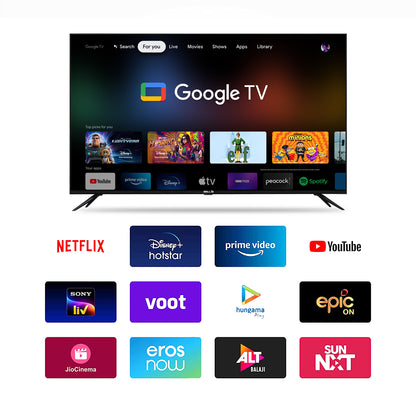 IBELL 80 cm (32 inches) Frameless Series Smart LED Google TV GTV32E (Black)