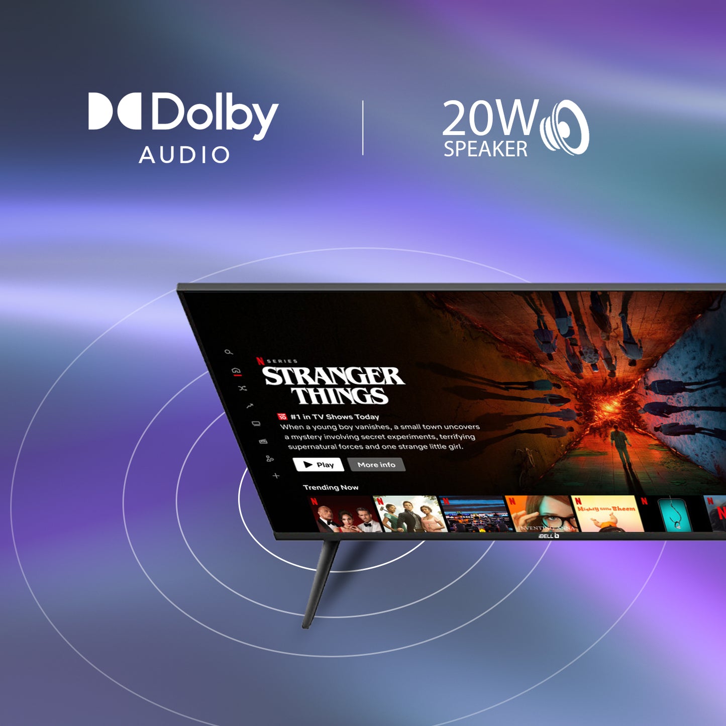 IBELL 108 cm (43 inches) A+ Series 4K Ultra HD Smart QLED TV (Black)