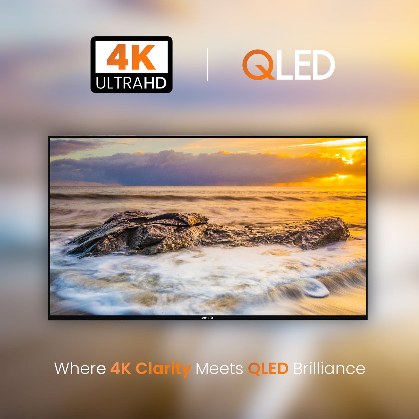 IBELL 108 cm (43 inches) A+ Series 4K Ultra HD Smart QLED TV (Black)