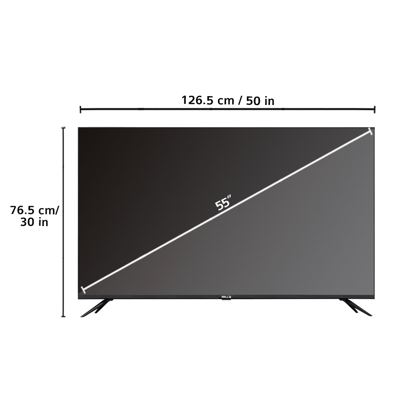 IBELL 138 cm (55 inches) A+ Series 4K Ultra HD Smart QLED TV (Black)