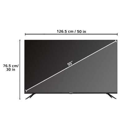 IBELL 138 cm (55 inches) A+ Series 4K Ultra HD Smart QLED TV (Black)