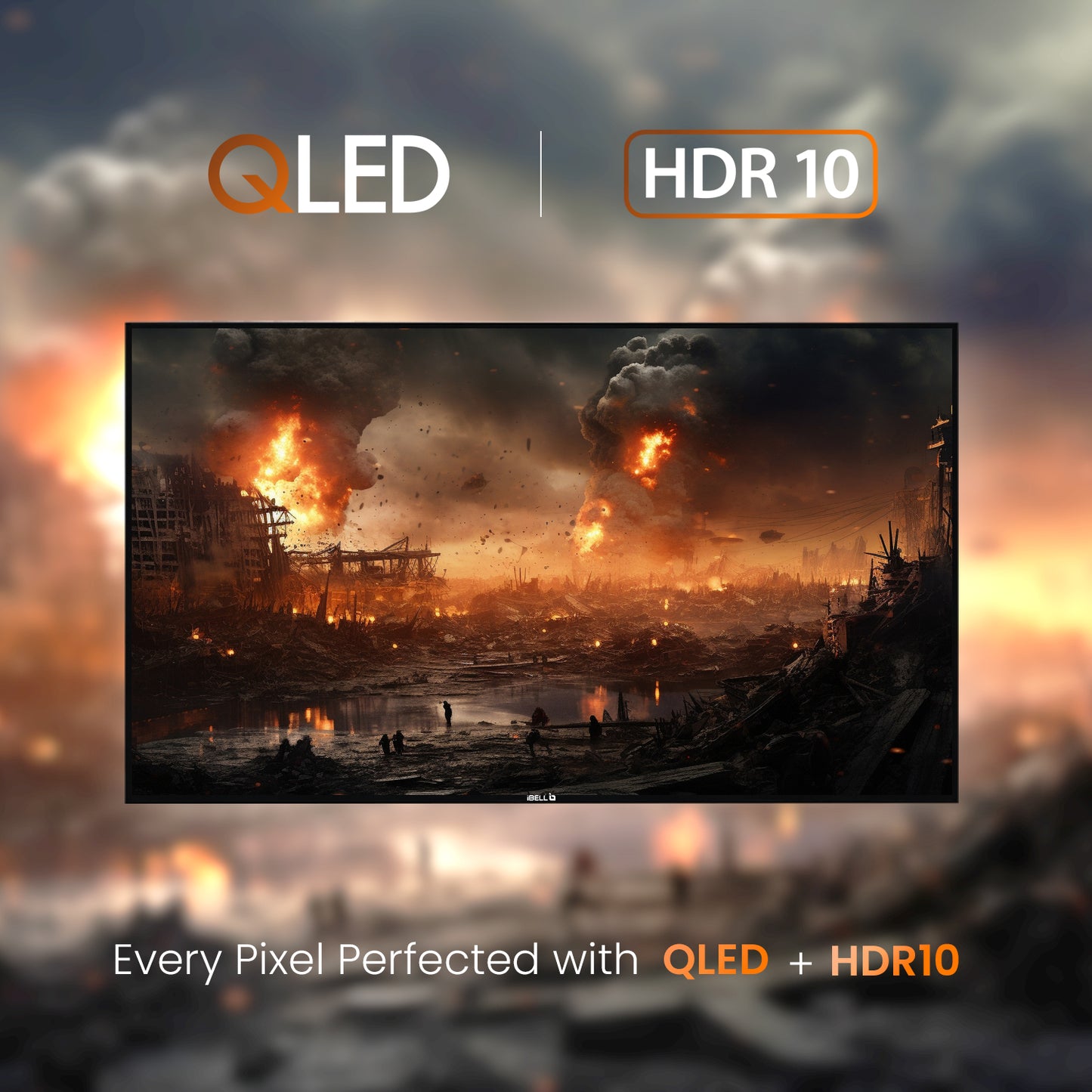 IBELL 138 cm (55 inches) A+ Series 4K Ultra HD Smart QLED TV (Black)
