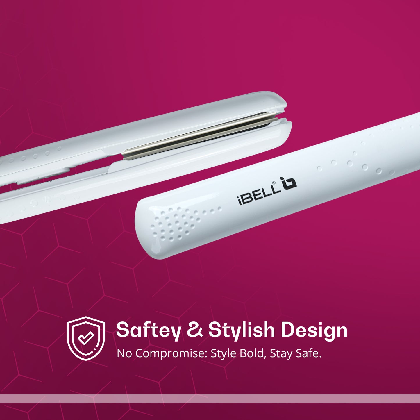 IBELL 3-in-1 Hair Straightener for Woman | Professional Hair Curler Machine with Ceramic Plates | 200°C Salon Styling Tool | Straight, Curl & Wave | Hair Straightening Lasts 2–3 Hours | LED Indicator & 1-Year Warranty