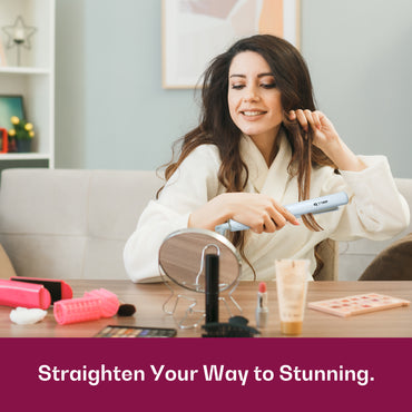 IBELL 3-in-1 Hair Straightener for Woman | Professional Hair Curler Machine with Ceramic Plates | 200°C Salon Styling Tool | Straight, Curl & Wave | Hair Straightening Lasts 2–3 Hours | LED Indicator & 1-Year Warranty