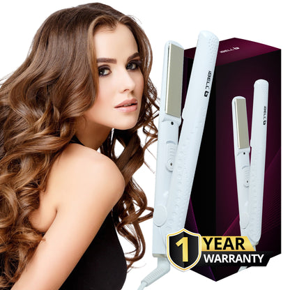 IBELL 3-in-1 Hair Straightener for Woman | Professional Hair Curler Machine with Ceramic Plates | 200°C Salon Styling Tool | Straight, Curl & Wave | Hair Straightening Lasts 2–3 Hours | LED Indicator & 1-Year Warranty