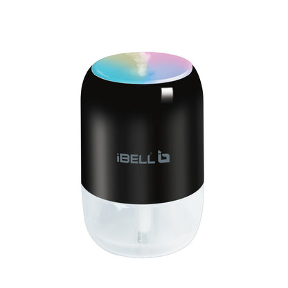iBELL HU200P Mini Humidifier & Essential Oil Diffuser, Portable, Compact USB Design for Car, Office, Bedroom and Perfect for Travel (Black)