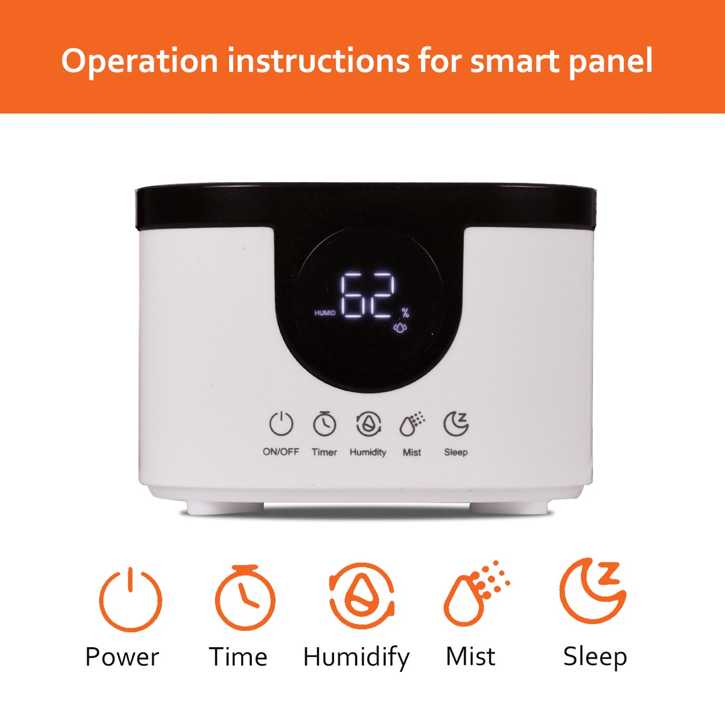 iBELL Humidifier for room with Remote, Digital display, 4.5L, Ultrasonic, Adjustable Mist Output, Super Quiet 360° Nozzle, Lasts Up To 24 Hrs, Essential Oil Diffuser, HU450RB (White)