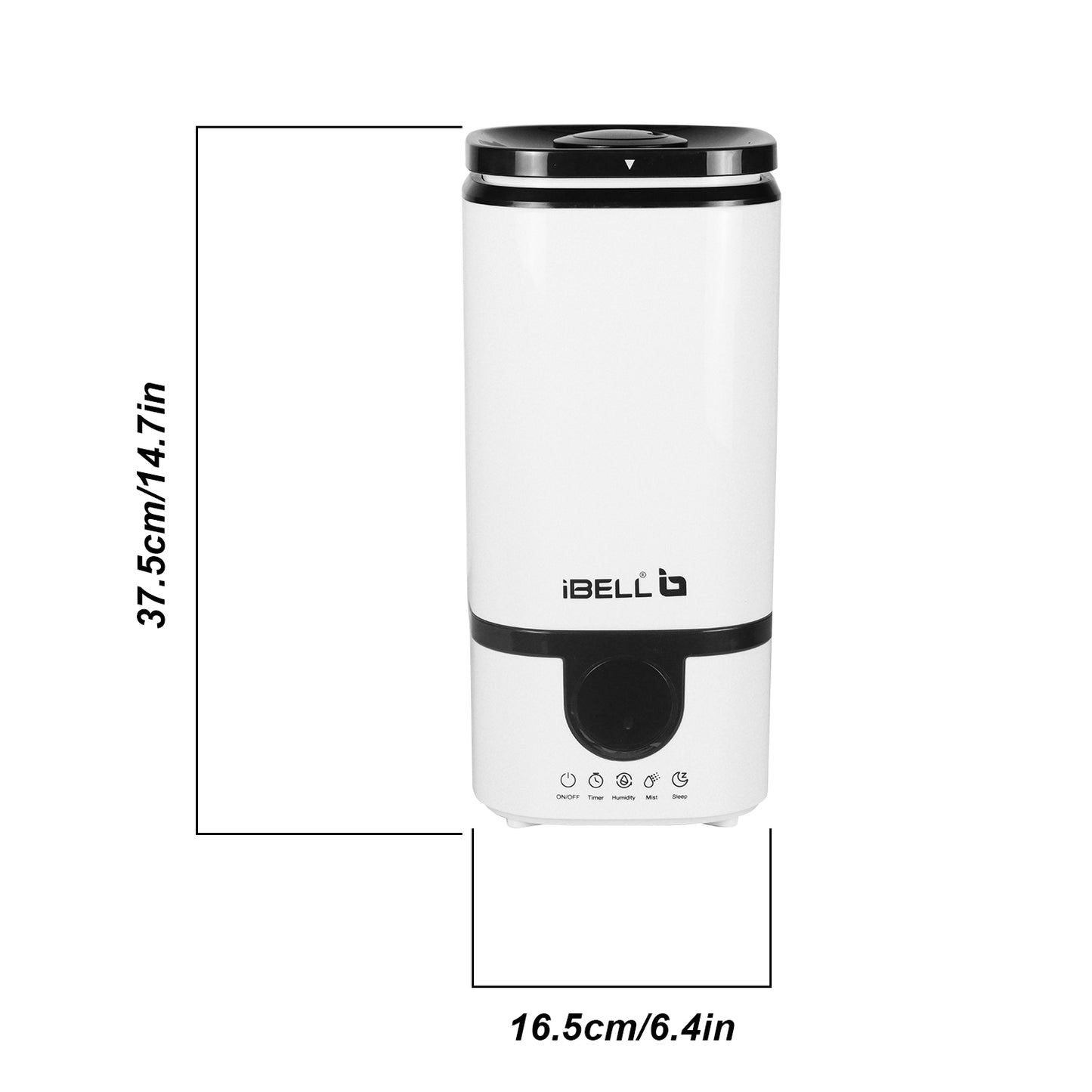 iBELL Humidifier for room with Remote, Digital display, 4.5L, Ultrasonic, Adjustable Mist Output, Super Quiet 360° Nozzle, Lasts Up To 24 Hrs, Essential Oil Diffuser, HU450RB (White)