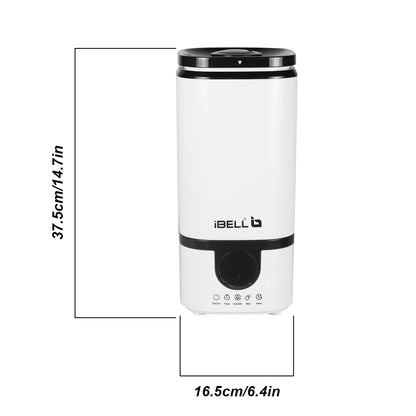 iBELL Humidifier for room with Remote, Digital display, 4.5L, Ultrasonic, Adjustable Mist Output, Super Quiet 360° Nozzle, Lasts Up To 24 Hrs, Essential Oil Diffuser, HU450RB (White)