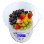iBELL Digital Kitchen Weighing Scale for Health, LCD Display, High Precision Sensors, Tare Function, up to 5KG, Portable Food Weight Machine for Health, Fitness, Home Baking & Cooking - KS501M (White)
