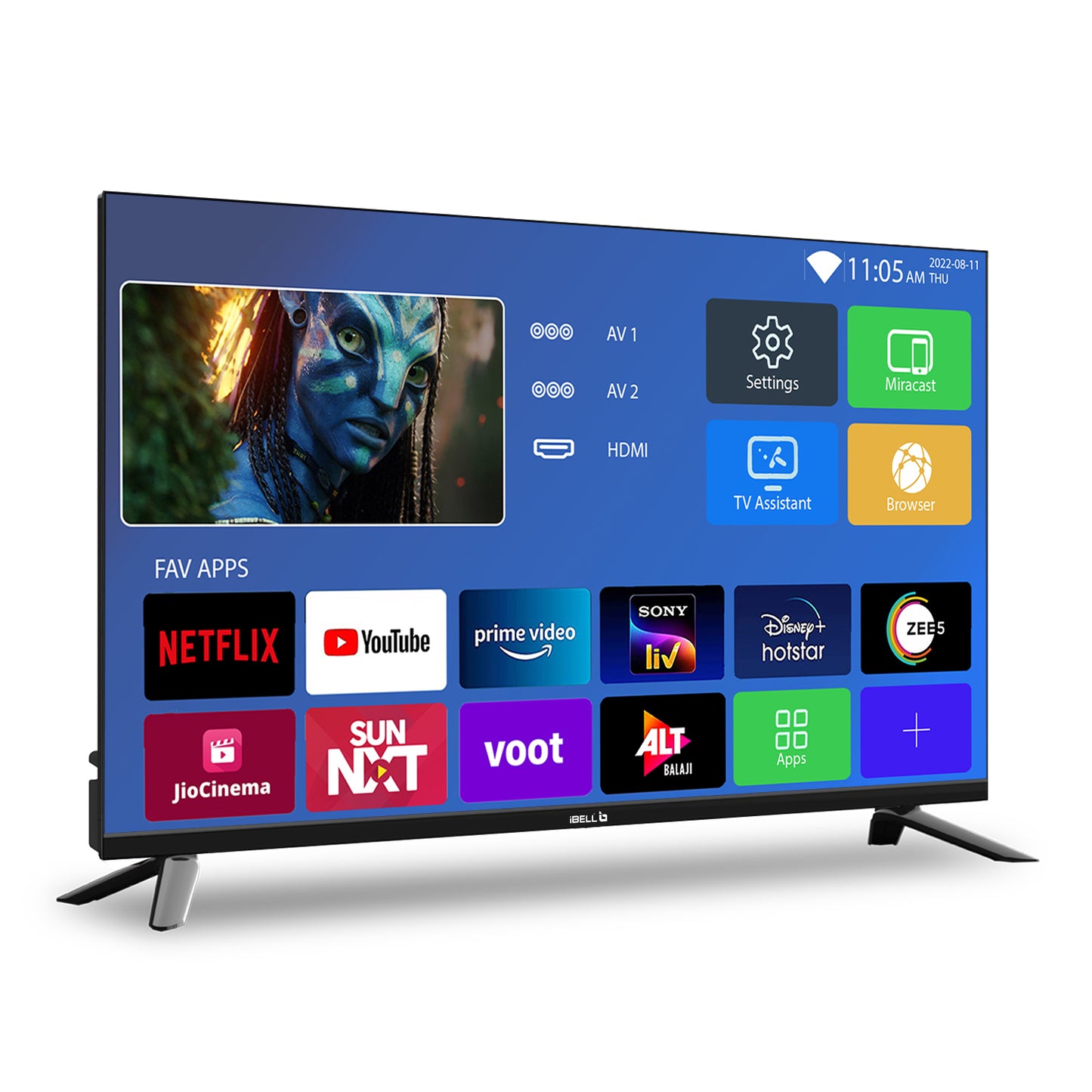 IBELL 109 cm (43 Inches) Smart Full HD LED TV, Android 9.0, Wide Screen (Black)