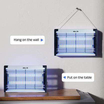 iBELL M102IK Electric Insect Killer Machine/Bug Zapper, 20 Watt Fly Catcher UV Lamp for Home, Kitchen, Restaurants & Office (Grey)