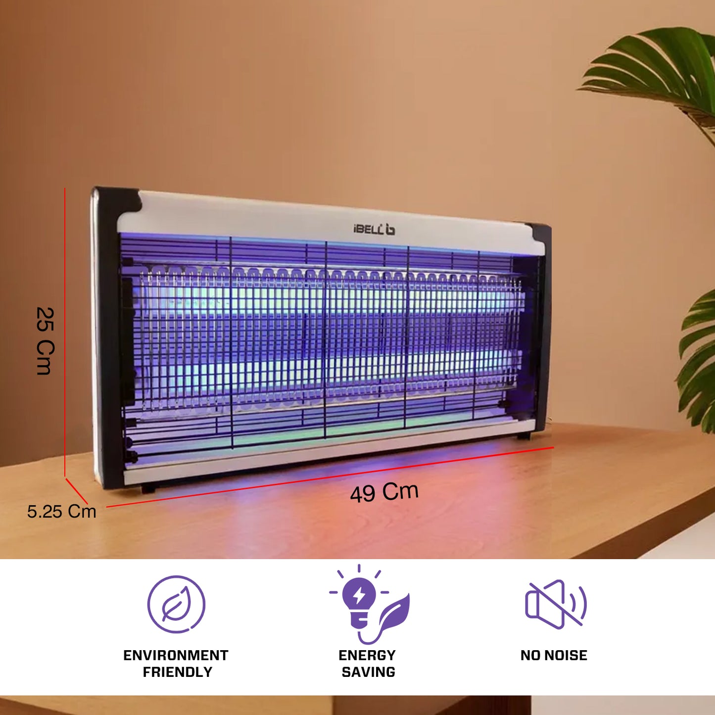 iBELL M215IK Bug Zapper Machine, 30W Insect Killer with Aluminum Body - Fly Catcher for Home, Hotels & Offices - UV Bulbs (Silver)