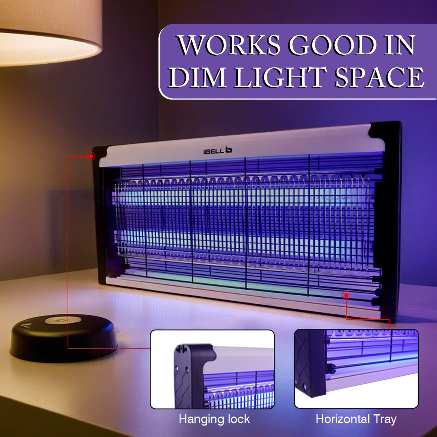 iBELL M215IK Bug Zapper Machine, 30W Insect Killer with Aluminum Body - Fly Catcher for Home, Hotels & Offices - UV Bulbs (Silver)