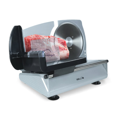 iBELL MS2330MN Electric Meat Slicer,1000W, Heavy Duty Meat Cutter, Chopper & Mincer with Stainless Steel Blade for Boneless Meat/Bread/Cheese/Vegetables (Silver)