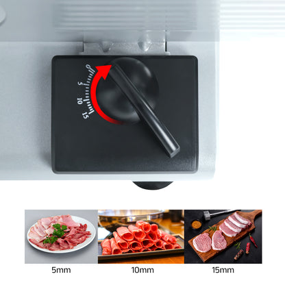 iBELL MS2330MN Electric Meat Slicer,1000W, Heavy Duty Meat Cutter, Chopper & Mincer with Stainless Steel Blade for Boneless Meat/Bread/Cheese/Vegetables (Silver)