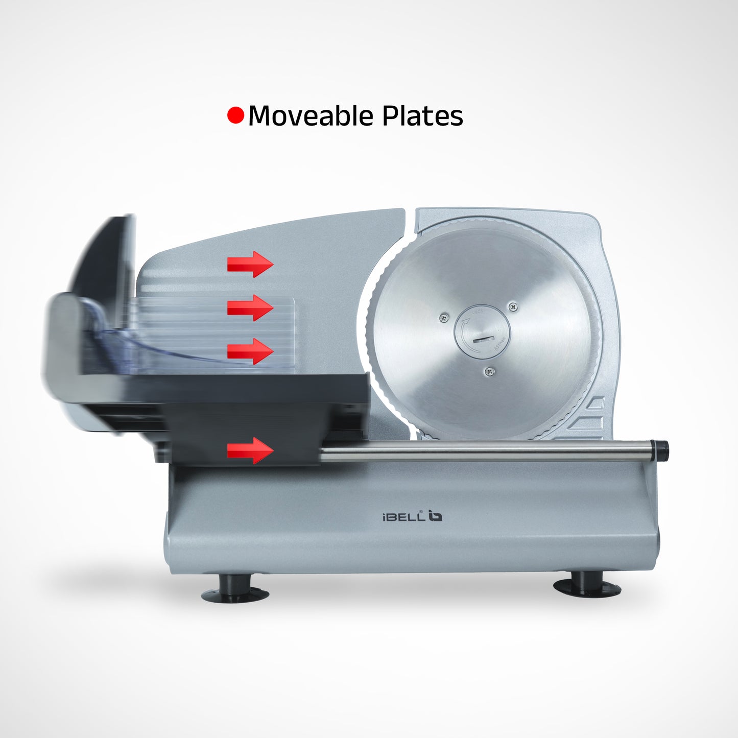 iBELL MS2330MN Electric Meat Slicer,1000W, Heavy Duty Meat Cutter, Chopper & Mincer with Stainless Steel Blade for Boneless Meat/Bread/Cheese/Vegetables (Silver)