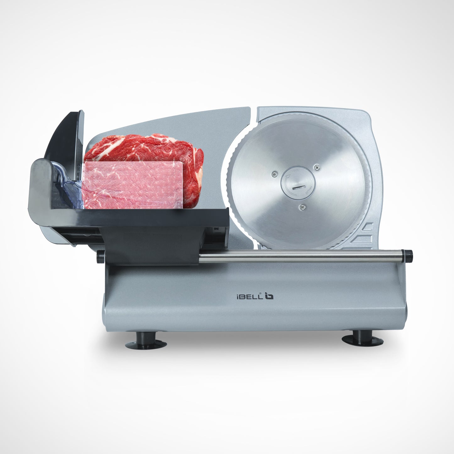 iBELL MS2330MN Electric Meat Slicer,1000W, Heavy Duty Meat Cutter, Chopper & Mincer with Stainless Steel Blade for Boneless Meat/Bread/Cheese/Vegetables (Silver)