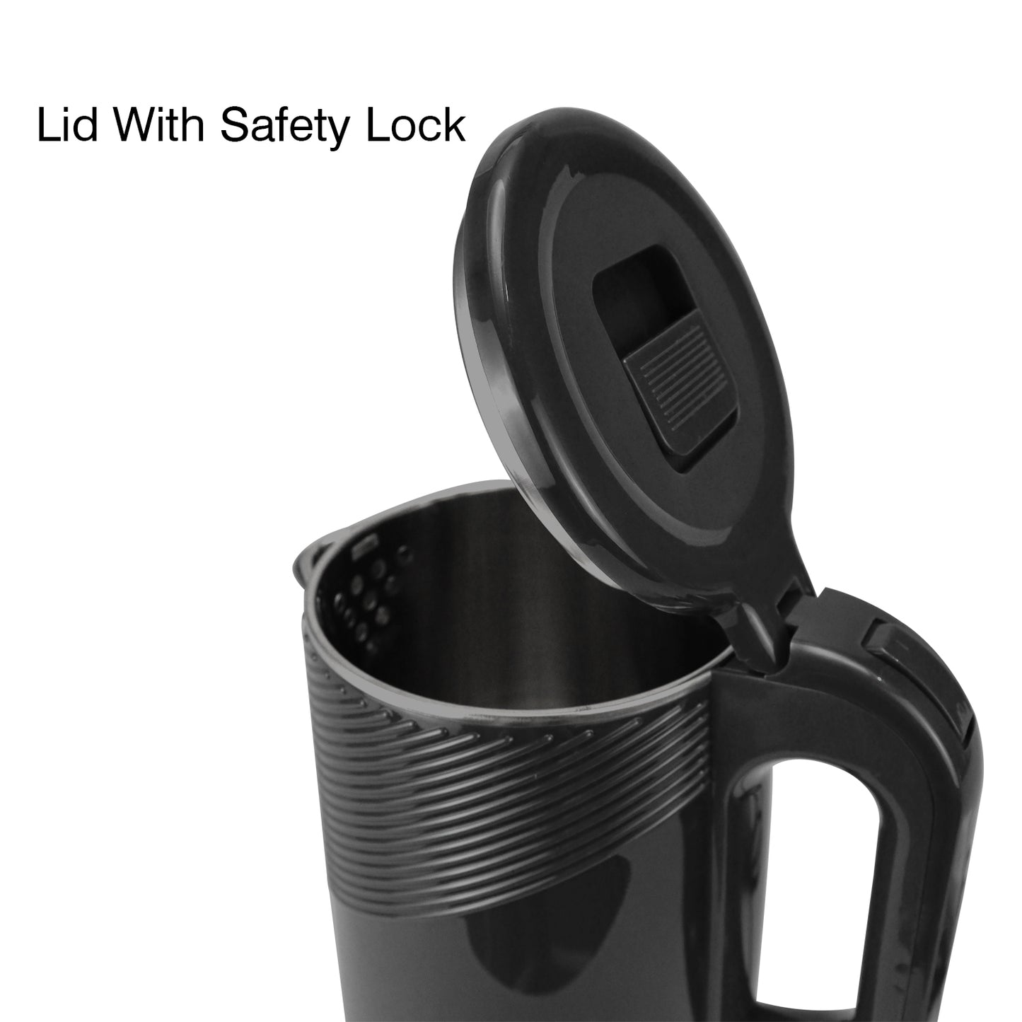 iBELL Pek20Bkplus Premium Stainless Steel Electric Kettle, 2.0 Litre, Auto Cut-Off Feature, 360 Degree Rotating Base, Shock Proof Insulated Body (Black, 1600 Watts, 2 L)