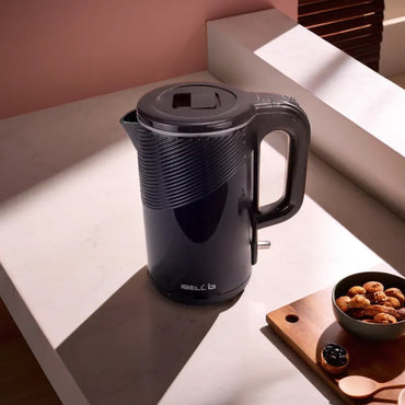 iBELL Pek20Bkplus Premium Stainless Steel Electric Kettle, 2.0 Litre, Auto Cut-Off Feature, 360 Degree Rotating Base, Shock Proof Insulated Body (Black, 1600 Watts, 2 L)