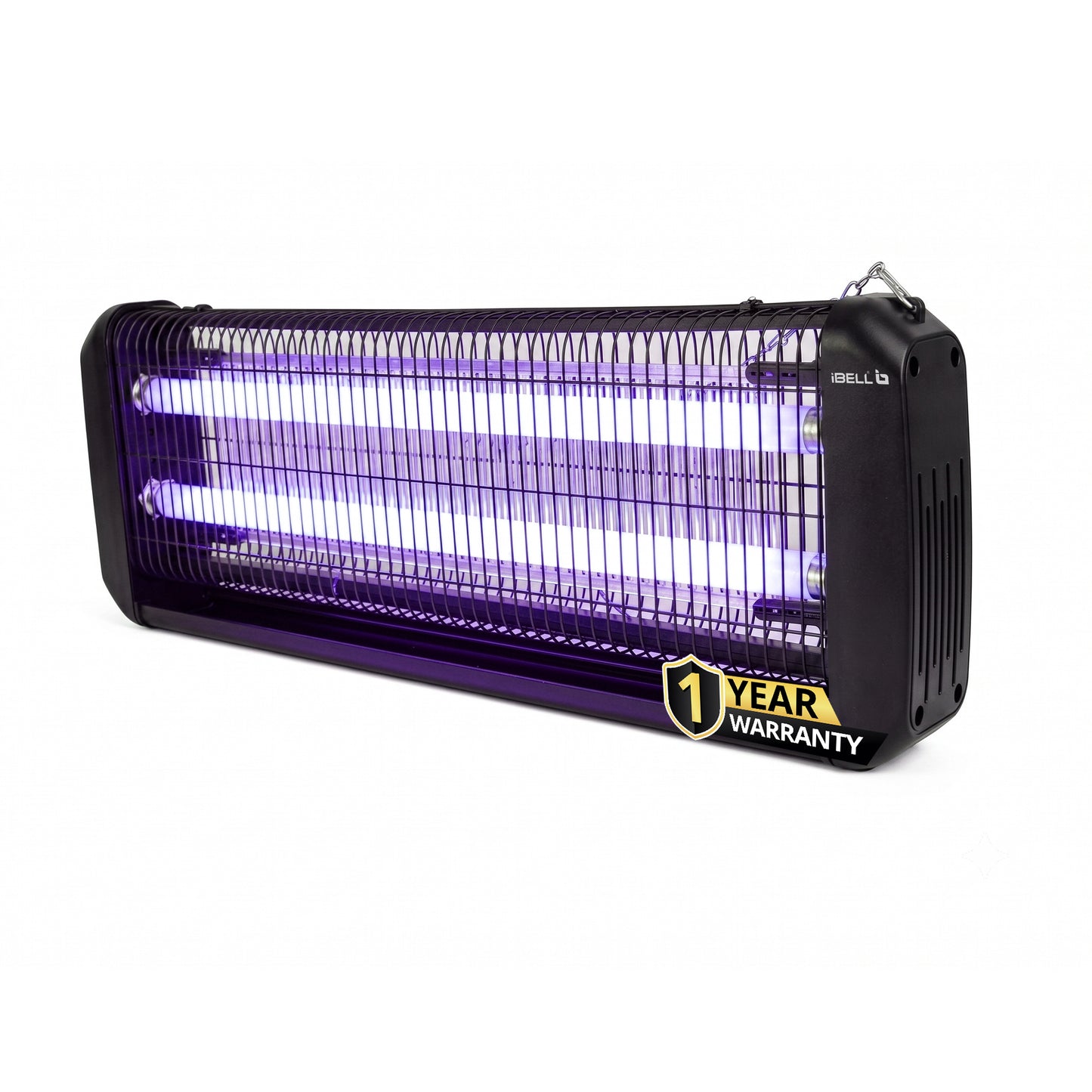 iBELL S40IK Plus 40W Electric Insect Killer with UVA Lamps, 360° Wide Grid, Detachable Collection Tray, Hanging Chain, Silent & Eco-Friendly Insect Zapper for Home, Office & Restaurant, Black
