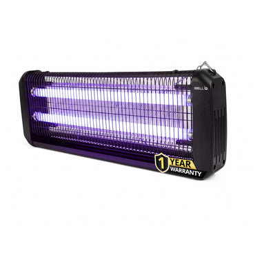 iBELL S40IK Plus 40W Electric Insect Killer with UVA Lamps, 360° Wide Grid, Detachable Collection Tray, Hanging Chain, Silent & Eco-Friendly Insect Zapper for Home, Office & Restaurant, Black