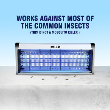 iBELL S60IK Insect Killer Machine 60W, UV Lamp Technology, Effective Bug Zapper for Home, Office, and Restaurants (Silver)
