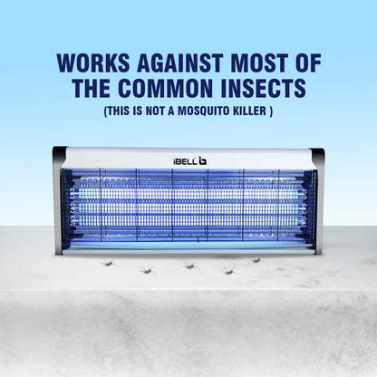 iBELL S60IK Insect Killer Machine 60W, UV Lamp Technology, Effective Bug Zapper for Home, Office, and Restaurants (Silver)