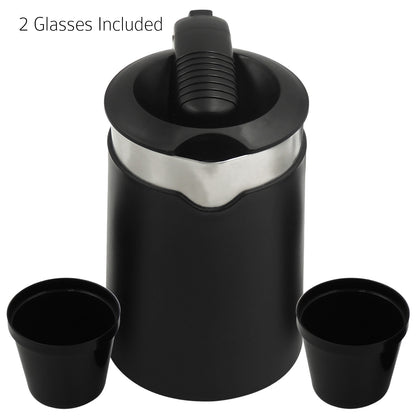 iBELL Sek105Bl Electric Kettle 500 Ml With Removable Lid,950 Watt,Auto Cut Off Function,Stainless Steel With Insulation,2 Glasses Free,Double Wall Kettle (Black),950 Watts,0.5 Liter