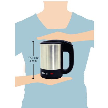 iBELL SEK105 Electric Kettle With Removable Lid, 0.5 Ltrs, 950W Highly Polished Stainless Steel (Silver)