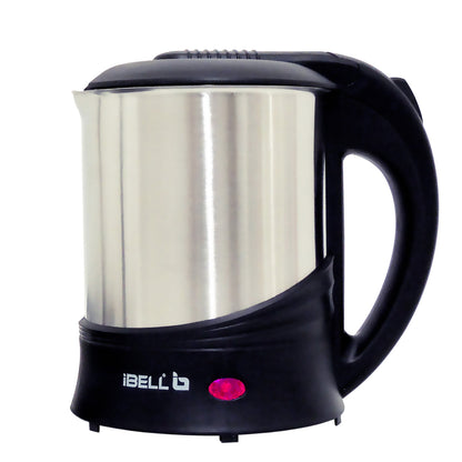 IBELL SEK110 Electric Kettle 1L- 1350W Stainless Steel, 360 degree Cordless Rotating Base, Auto Cut Off Function (Black)