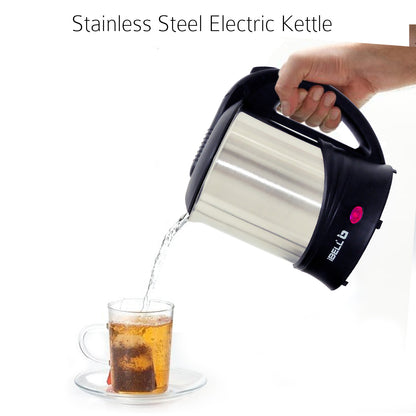IBELL SEK110 Electric Kettle 1L- 1350W Stainless Steel, 360 degree Cordless Rotating Base, Auto Cut Off Function (Black)