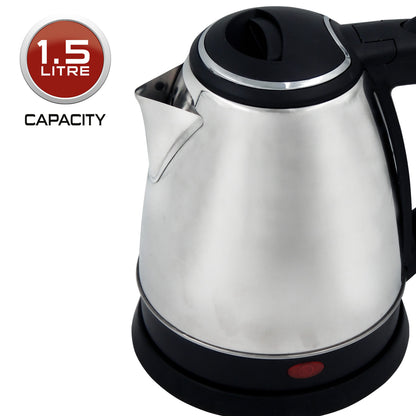 IBELL Sek150L Premium Electric Kettle 1.5 Litre,1500 Watts, Stainless Steel, Auto Cut-Off Feature (Silver)