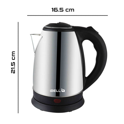 IBELL Sek150L Premium Electric Kettle 1.5 Litre,1500 Watts, Stainless Steel, Auto Cut-Off Feature (Silver)