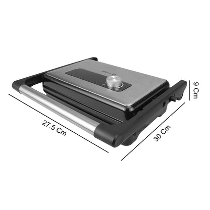 iBELL SM1700G Sandwich Maker with Floating Hinges, 1700Watt, 180 Degree Openable Plates for Grill/Toast, Temperature Control Knob (Black)