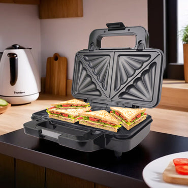 iBELL Sm3010M 3-In-1 Sandwich Maker Big Size, 1300 Watt, 2 Year Warranty, With Automatic Temperature Control And Detachable Plates For Toast/Waffle/Grill (28.5 X 25 10 Cmblack 3010)