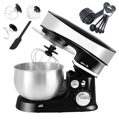 iBELL SM4300S Stand Mixer with Tilt-up Head, 1000W, 6 Speed Control, 3L Stainless Steel Bowl with Locking System, 100% Copper Motor, Multipurpose Food Mixer (Black)