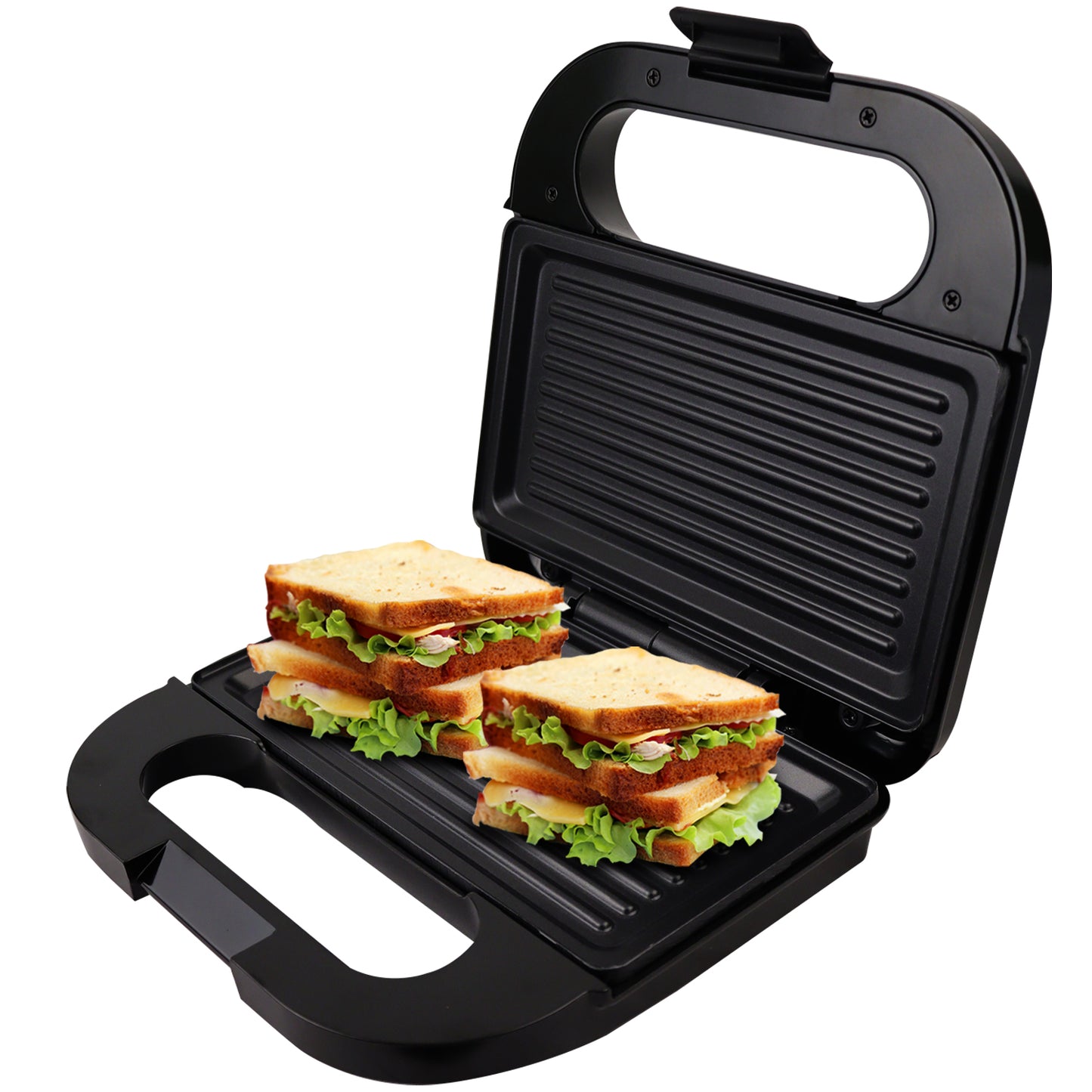 iBELL SM440 Sandwich Maker, Grill & Toast, Electric, Nonstick, 850 Watt (Black)