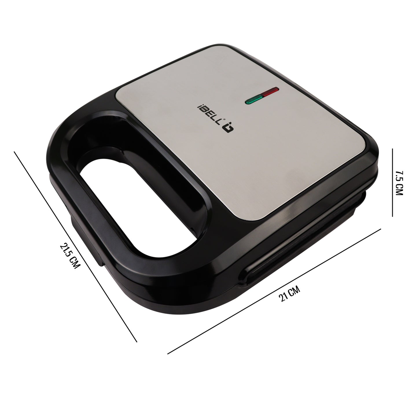 iBELL SM440 Sandwich Maker, Grill & Toast, Electric, Nonstick, 850 Watt (Black)