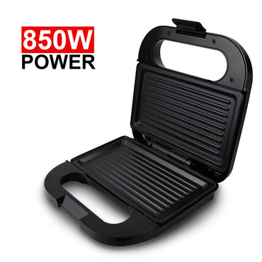 iBELL SM440 Sandwich Maker, Grill & Toast, Electric, Nonstick, 850 Watt (Black)