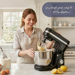 iBELL 4500M PRO Stand Mixer – 1500W Kitchen Mixer with Tilt-Up Head, 8-Speed Control, 100% Copper Motor, 5L Stainless Steel Bowl & Planetary Mixing Action, Multipurpose Food Mixer (Black)